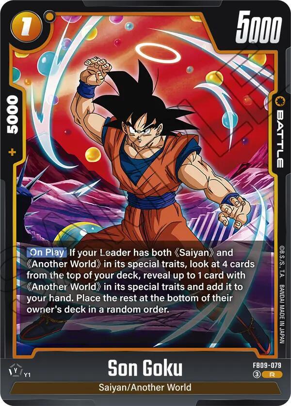 Son Goku FB09-079 card from Dual Evolution