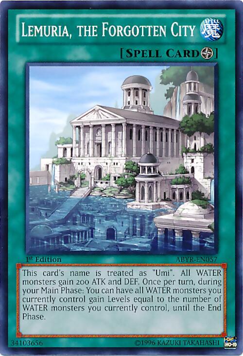 Lemuria, the Forgotten City ABYR-EN057 card from Abyss Rising