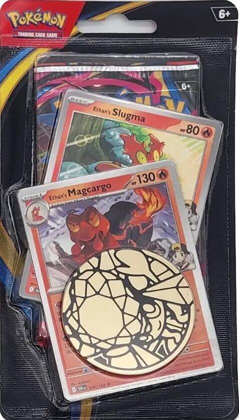 Phantasmal Flames Premium Checklane Blister [Ethan's Magcargo] card from ME02: Phantasmal Flames