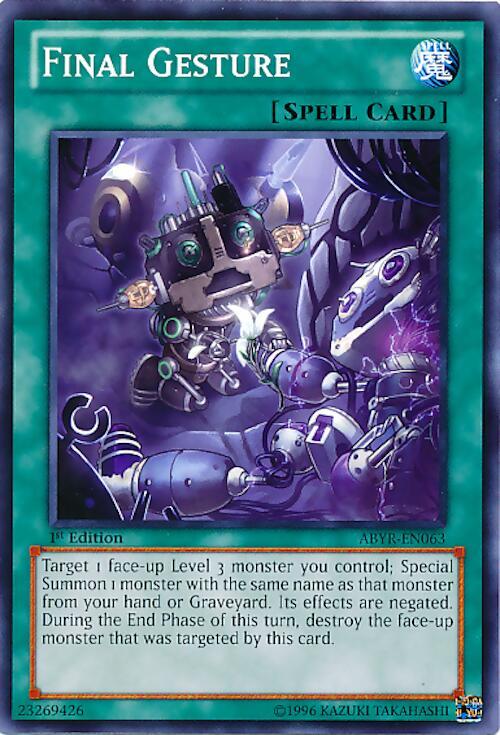 Final Gesture ABYR-EN063 card from Abyss Rising