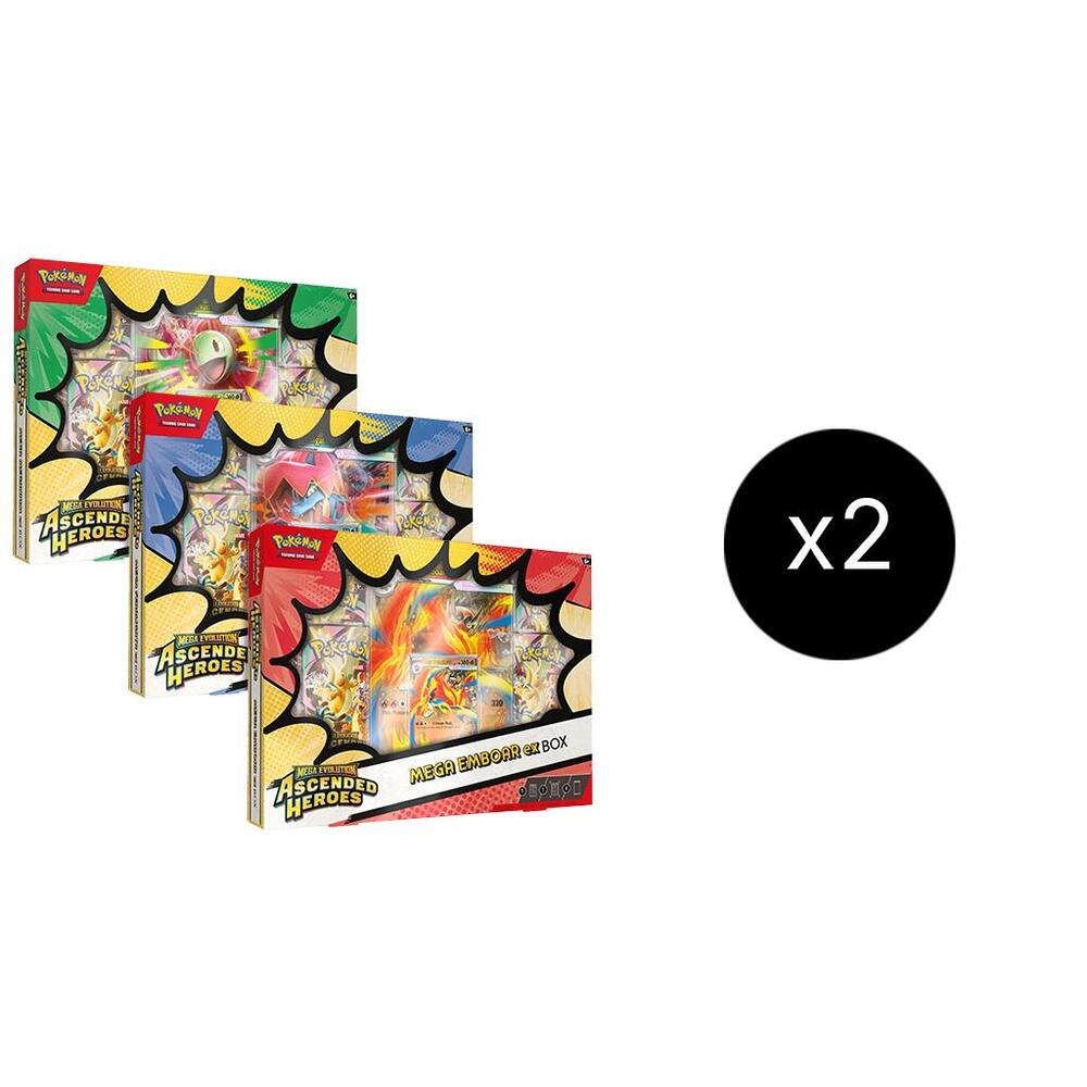 Ascended Heroes Mega ex Boxes Case card from ME: Ascended Heroes