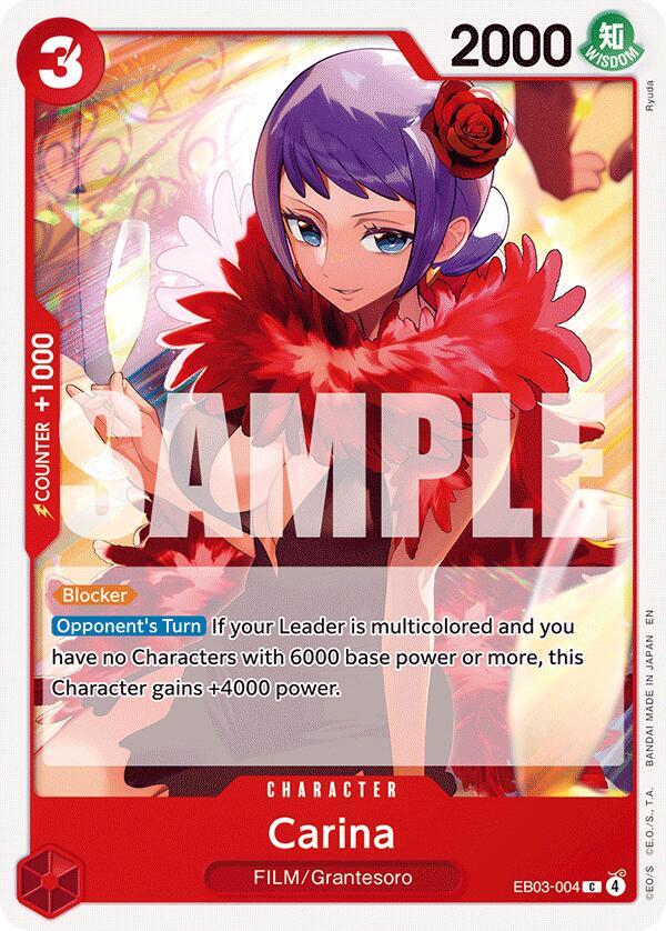 Carina EB03-004 card from Extra Booster: One Piece Heroines Edition