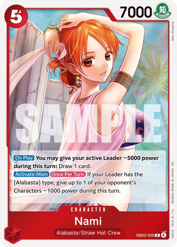 Nami EB03-006 card from Extra Booster: One Piece Heroines Edition