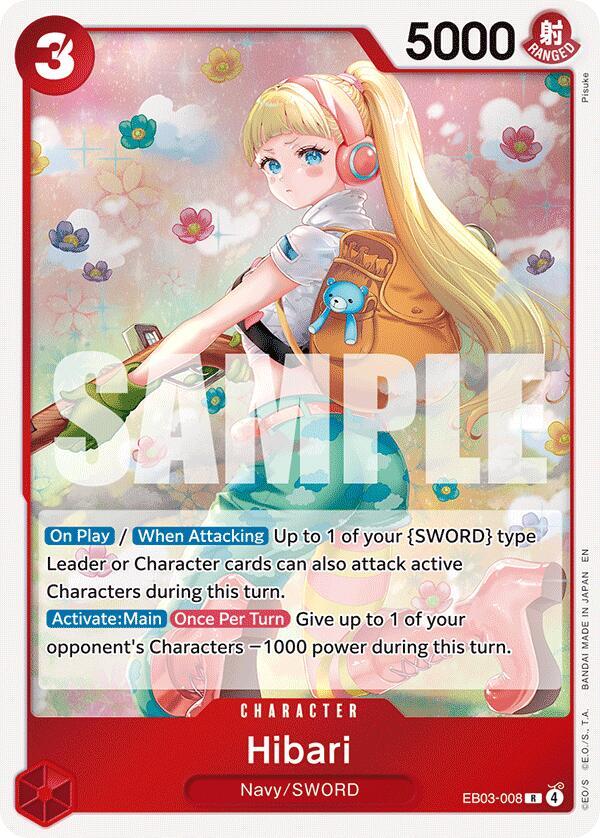 Hibari EB03-008 card from Extra Booster: One Piece Heroines Edition