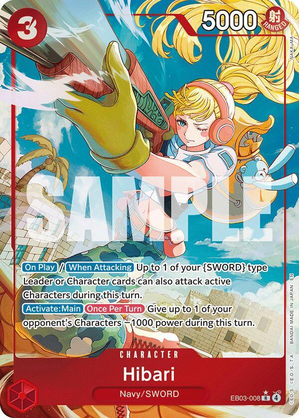 Hibari (Alternate Art) EB03-008 card from Extra Booster: One Piece Heroines Edition