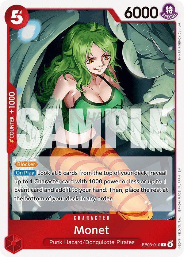 Monet EB03-010 card from Extra Booster: One Piece Heroines Edition