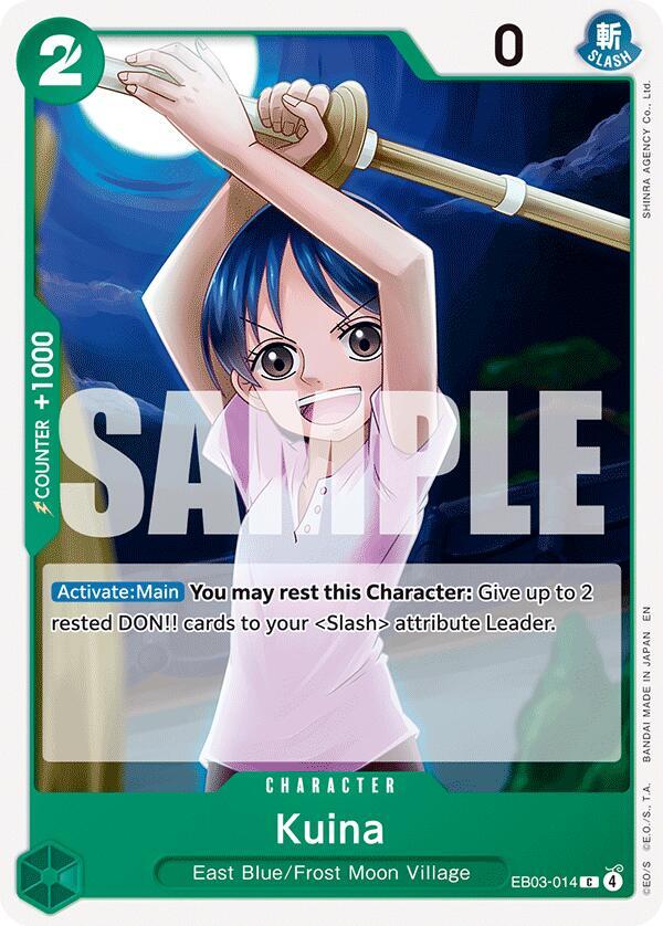 Kuina EB03-014 card from Extra Booster: One Piece Heroines Edition