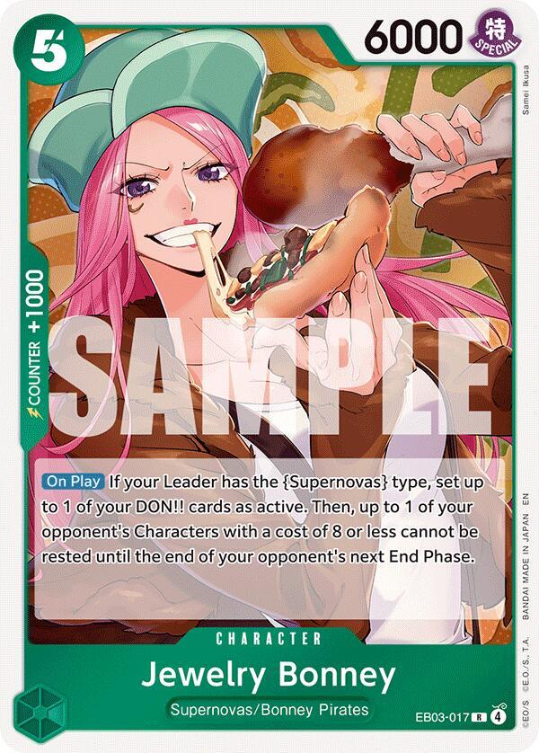 Jewelry Bonney EB03-017 card from Extra Booster: One Piece Heroines Edition