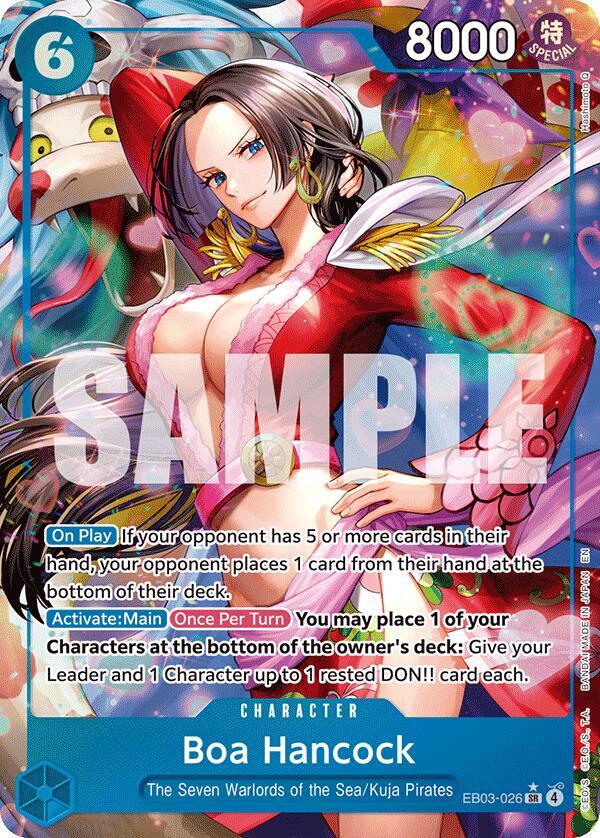 Boa Hancock (Alternate Art) EB03-026 card from Extra Booster: One Piece Heroines Edition