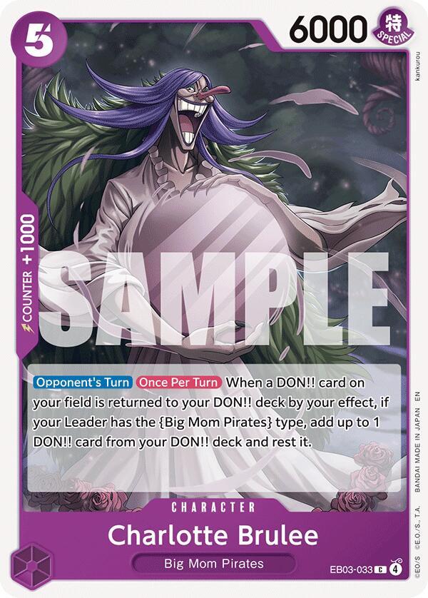 Charlotte Brulee EB03-033 card from Extra Booster: One Piece Heroines Edition