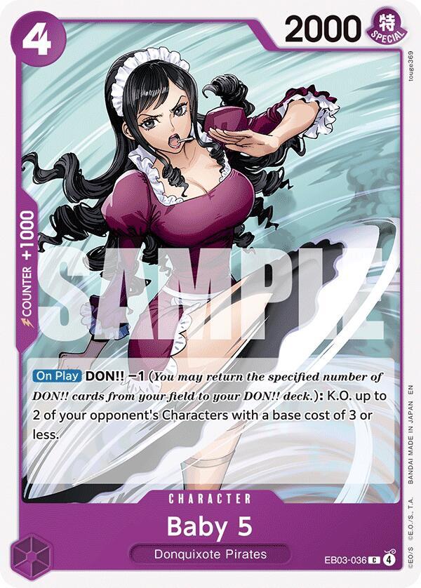 Baby 5 EB03-036 card from Extra Booster: One Piece Heroines Edition