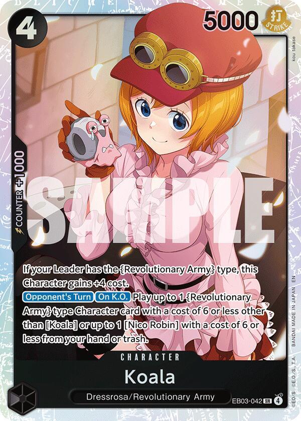 Koala EB03-042 card from Extra Booster: One Piece Heroines Edition
