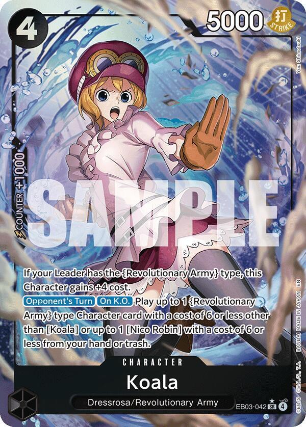 Koala (Alternate Art) EB03-042 card from Extra Booster: One Piece Heroines Edition