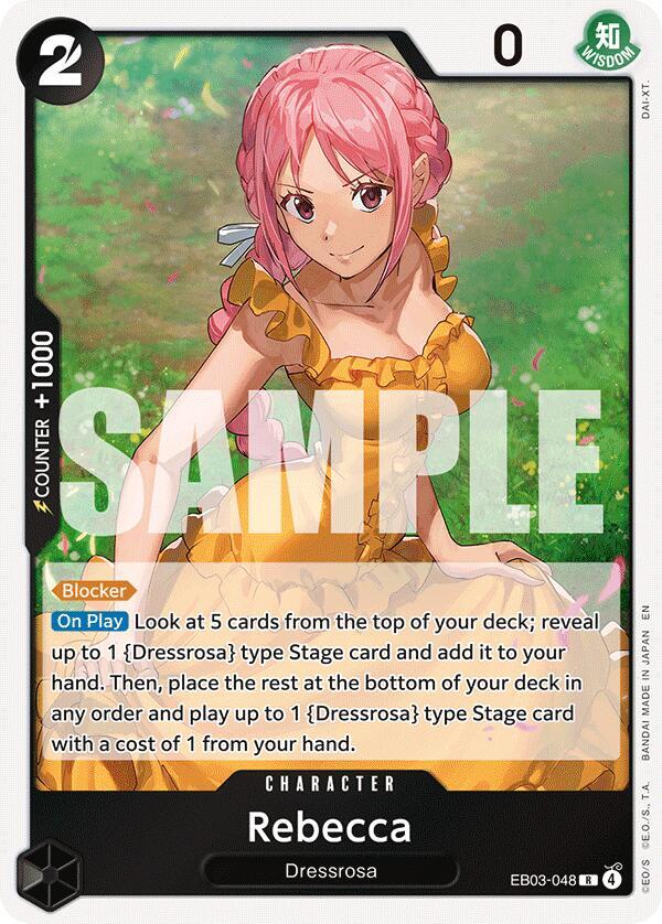 Rebecca EB03-048 card from Extra Booster: One Piece Heroines Edition