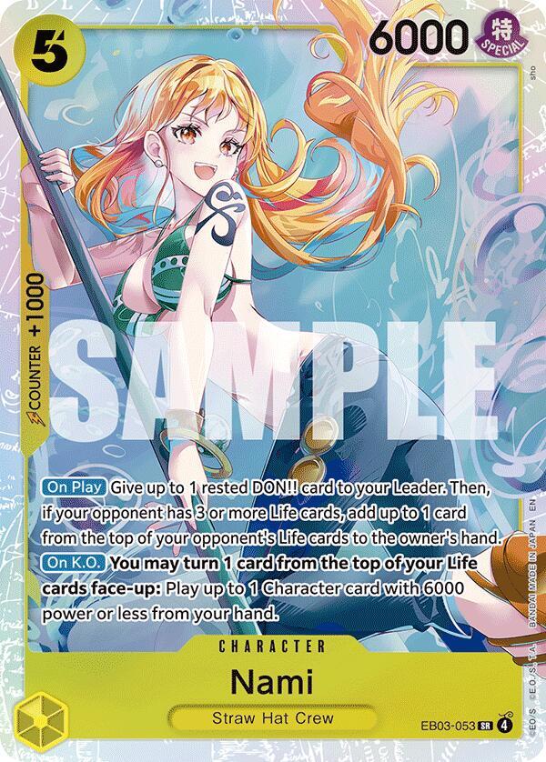 Nami EB03-053 card from Extra Booster: One Piece Heroines Edition