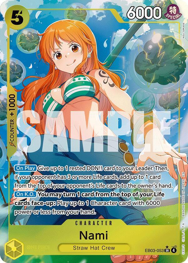 Nami (Alternate Art) EB03-053 card from Extra Booster: One Piece Heroines Edition