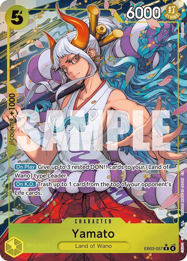 Yamato (Alternate Art) EB03-057 card from Extra Booster: One Piece Heroines Edition