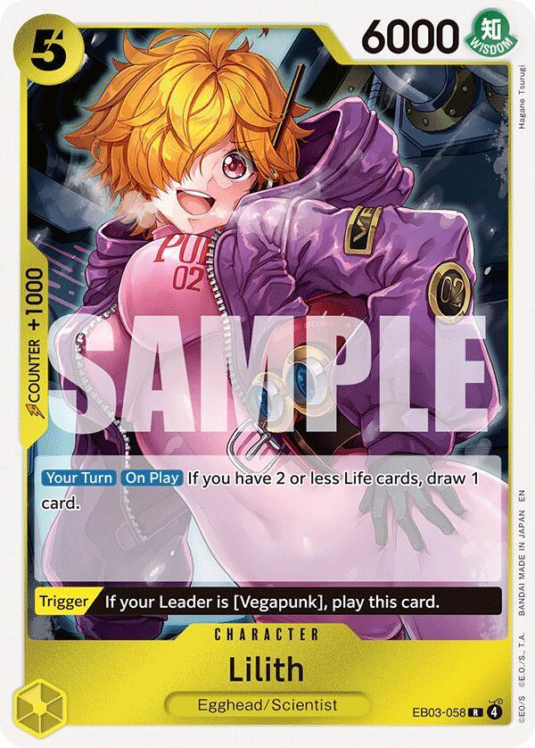 Lilith EB03-058 card from Extra Booster: One Piece Heroines Edition