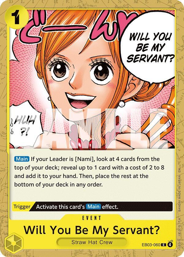 Will You Be My Servant? EB03-060 card from Extra Booster: One Piece Heroines Edition