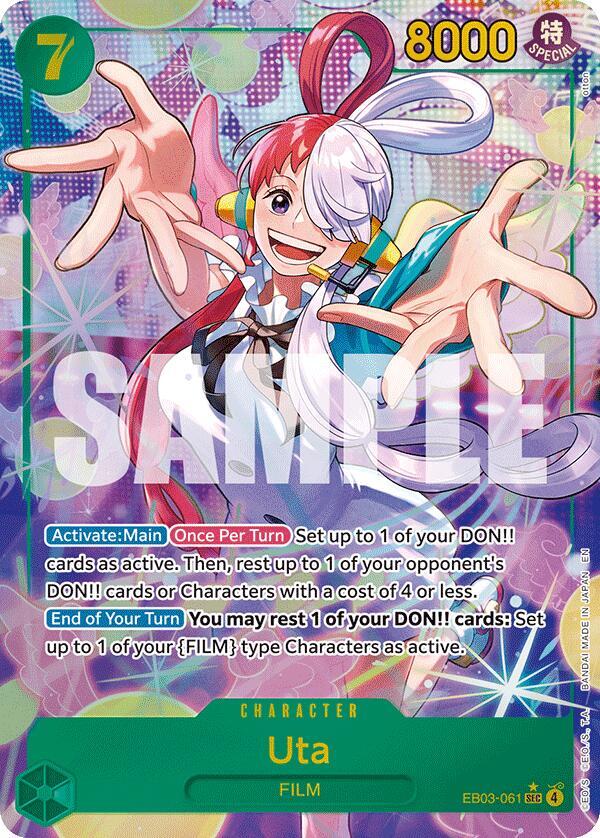 Uta (Alternate Art) EB03-061 card from Extra Booster: One Piece Heroines Edition