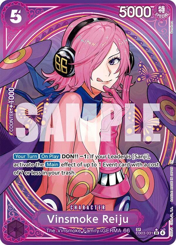 Vinsmoke Reiju (SP) EB03-031 card from Extra Booster: One Piece Heroines Edition