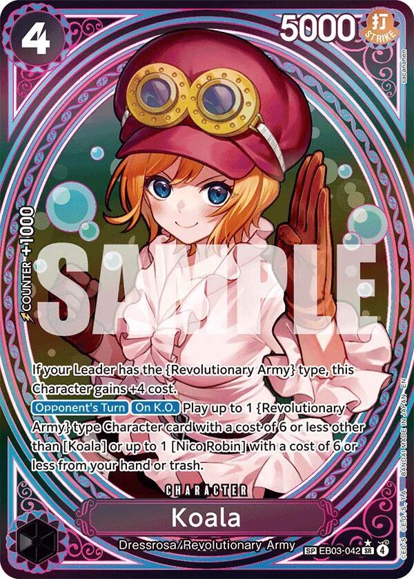 Koala (SP) EB03-042 card from Extra Booster: One Piece Heroines Edition