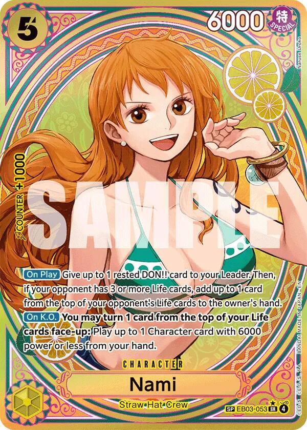 Nami (SP) EB03-053 card from Extra Booster: One Piece Heroines Edition