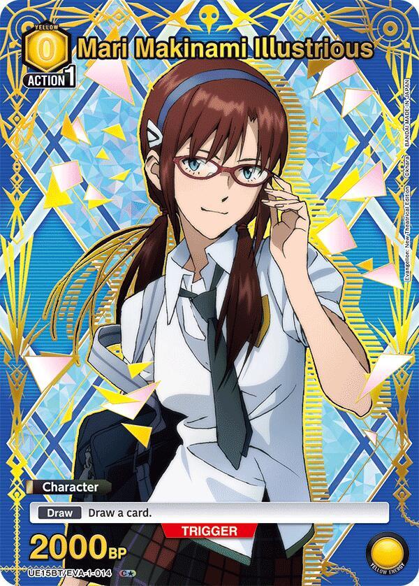 Mari Makinami Illustrious (C*) UE15BT/EVA-1-014 card from UE15BT: Evangelion: New Theatrical Edition