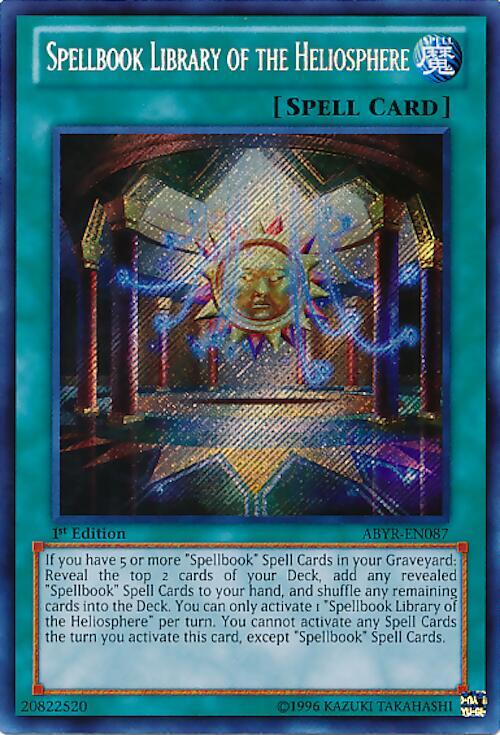 Spellbook Library of the Heliosphere ABYR-EN087 card from Abyss Rising