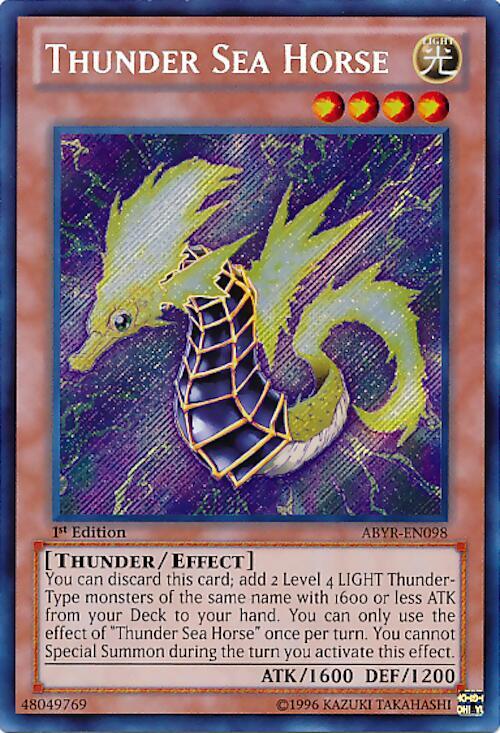 Thunder Sea Horse ABYR-EN098 card from Abyss Rising