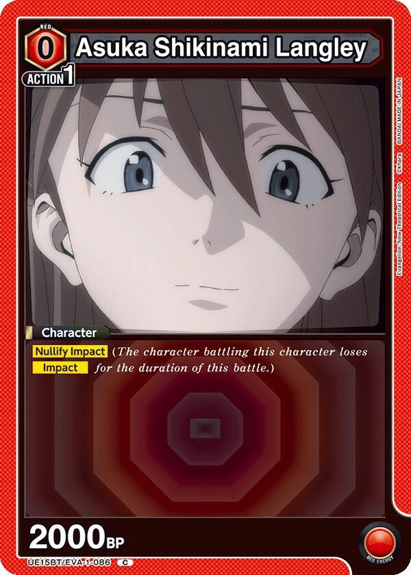 Asuka Shikinami Langley UE15BT/EVA-1-086 card from UE15BT: Evangelion: New Theatrical Edition