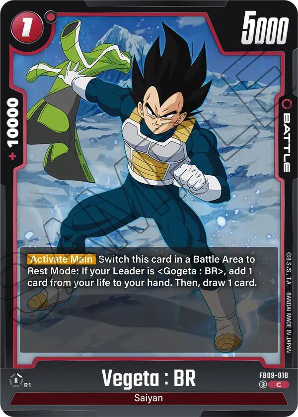 Vegeta : BR FB09-018 card from Dual Evolution