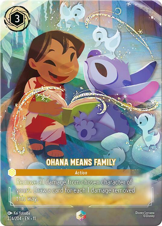 Ohana Means Family (Enchanted) 224/204 card from Winterspell