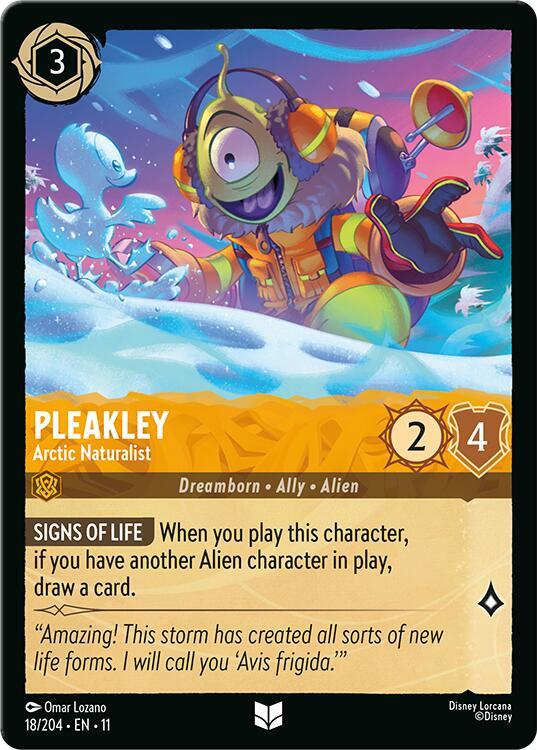 Pleakley - Arctic Naturalist 18/204 card from Winterspell