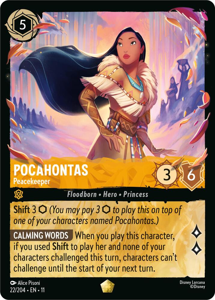 Pocahontas - Peacekeeper 22/204 card from Winterspell