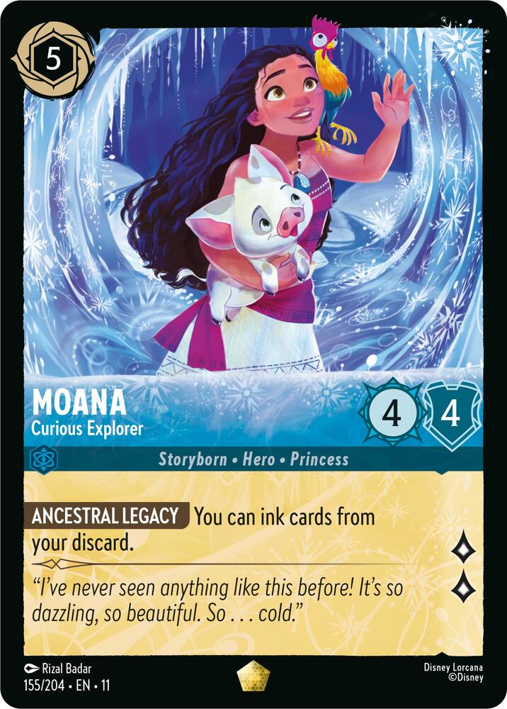 Moana - Curious Explorer 155/204 card from Winterspell