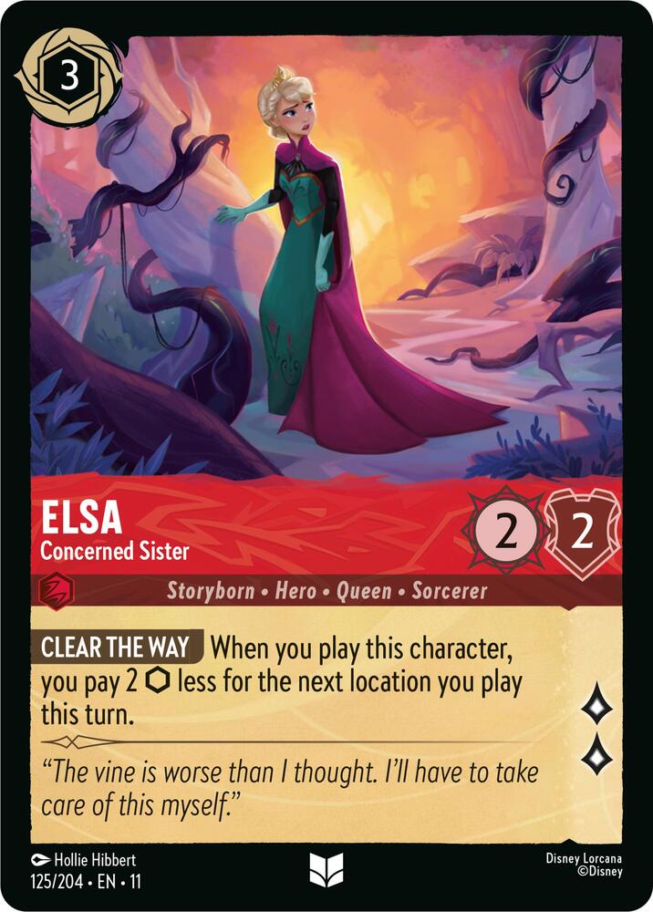 Elsa - Concerned Sister 125/204 card from Winterspell