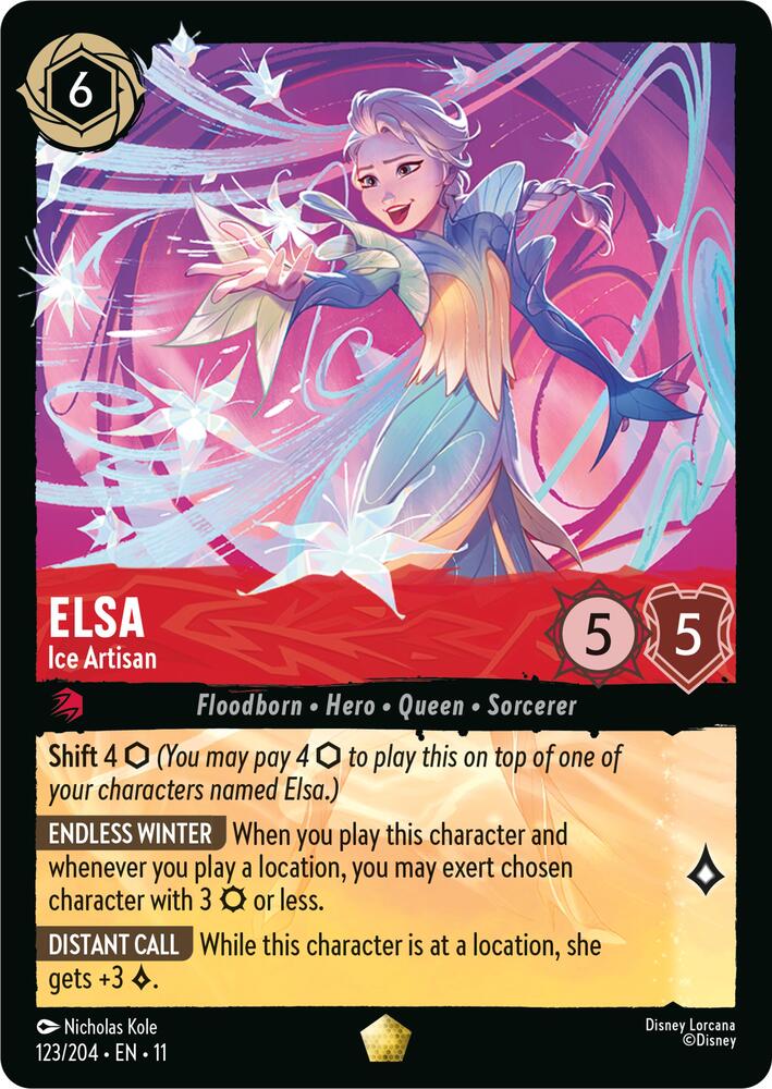 Elsa - Ice Artisan 123/204 card from Winterspell