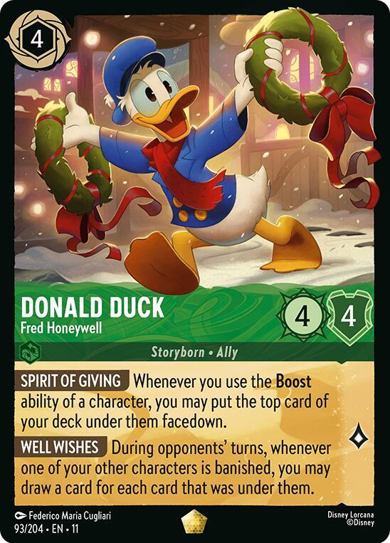 Donald Duck - Fred Honeywell 93/204 card from Winterspell