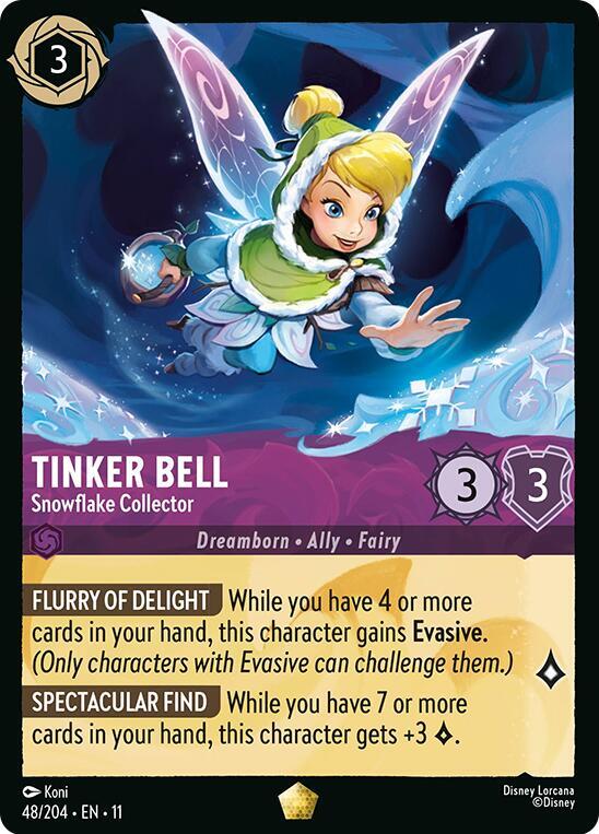 Tinker Bell - Snowflake Collector 48/204 card from Winterspell
