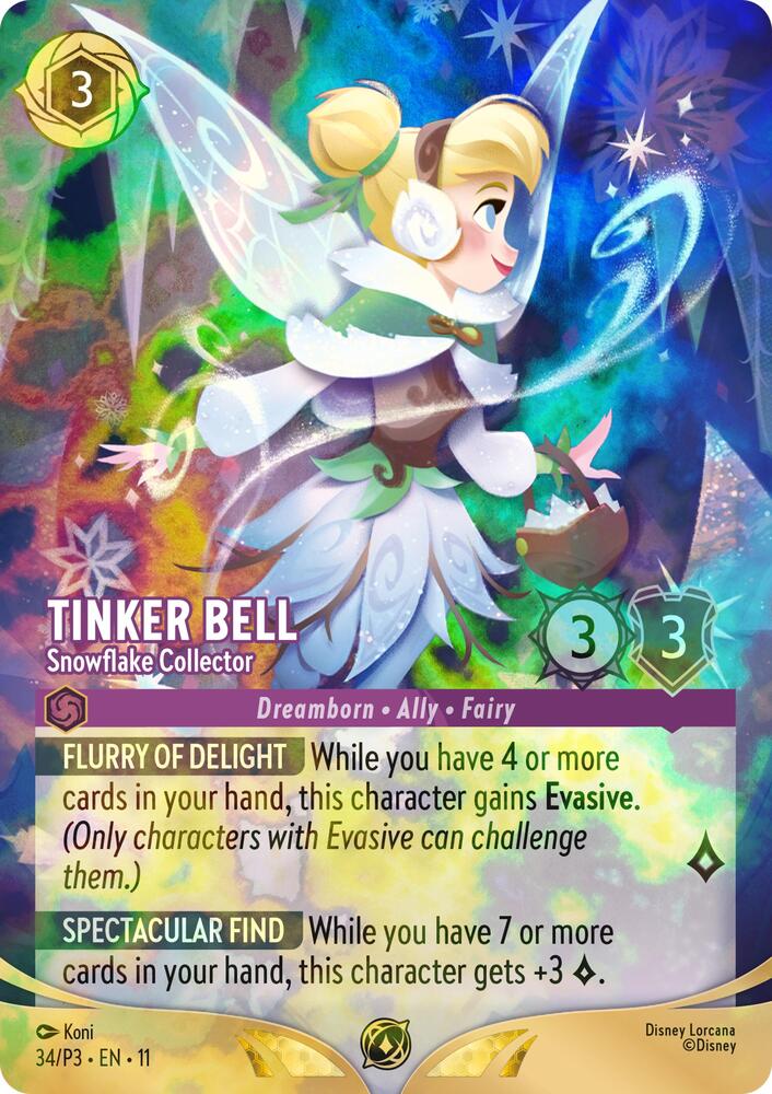 Tinker Bell - Snowflake Collector (Store Championship) 34 card from Disney Lorcana Promo Cards