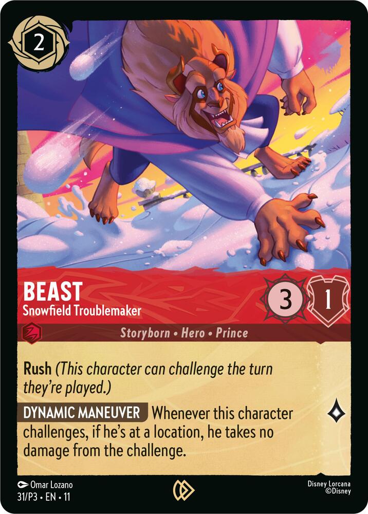 Beast - Snowfield Troublemaker 31 card from Disney Lorcana Promo Cards
