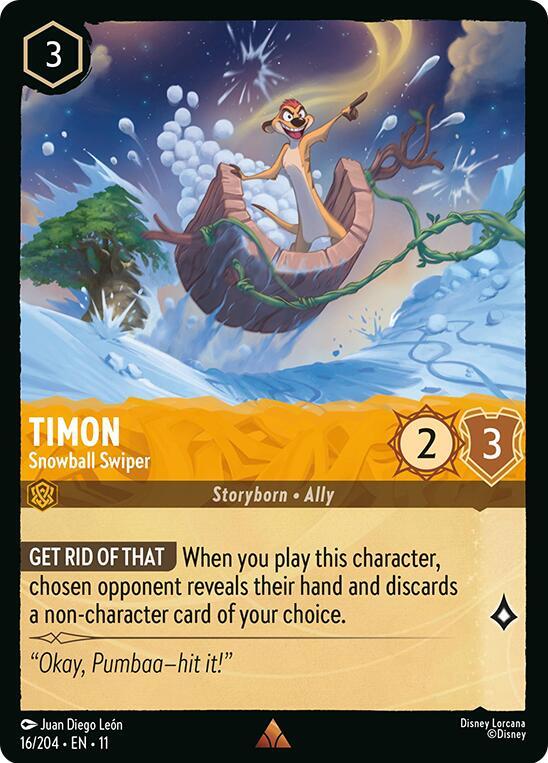 Timon - Snowball Swiper 16/204 card from Winterspell