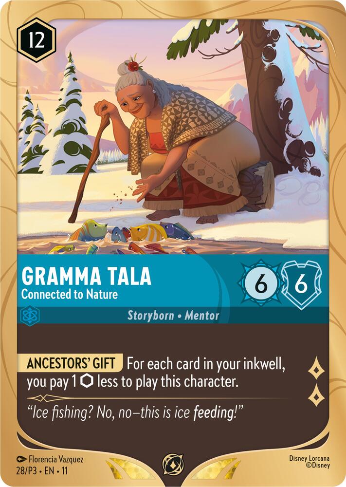 Gramma Tala - Connected to Nature 28 card from Disney Lorcana Promo Cards