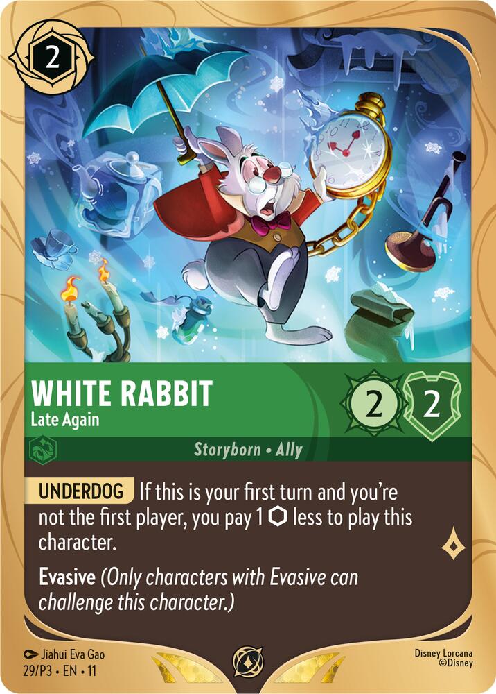 White Rabbit - Late Again 29 card from Disney Lorcana Promo Cards