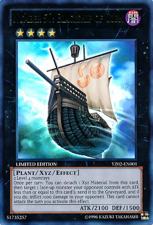 Number 50: Blackship of Corn YZ02-EN001 card from Yu-Gi-Oh! ZEXAL Manga Promotional Cards