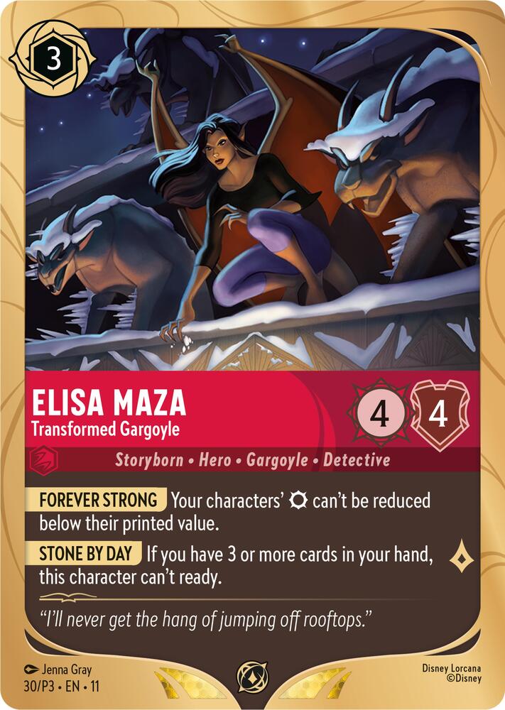 Elisa Maza - Transformed Gargoyle 30 card from Disney Lorcana Promo Cards