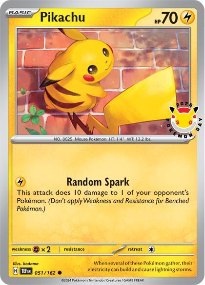 Pikachu (Pokemon Day 2026) 051/162 card from Miscellaneous Cards & Products