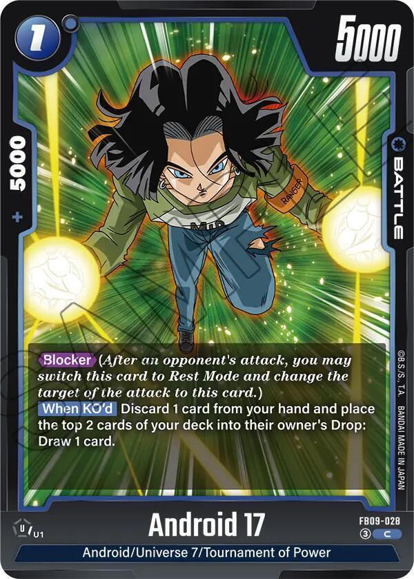 Android 17 FB09-028 card from Dual Evolution