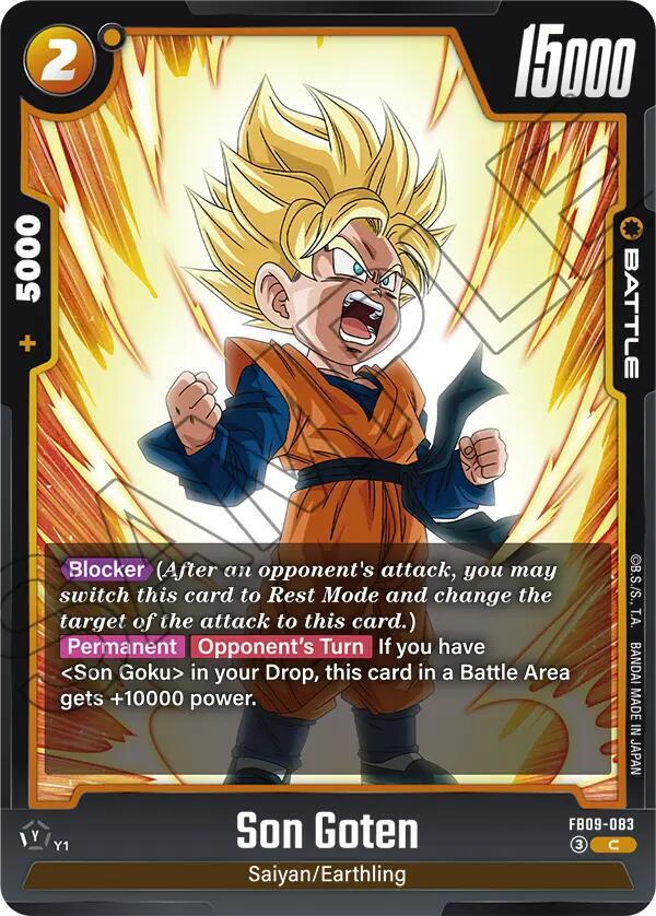 Son Goten FB09-083 card from Dual Evolution